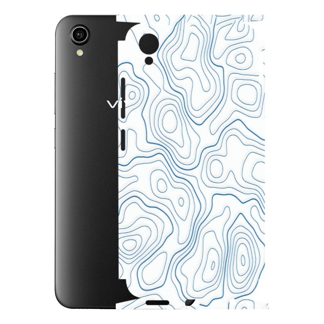 VIVO Y Series Phone Skins (All Models) - Blue And White Swirls - Matte Finish (M-139) Vivo Y90