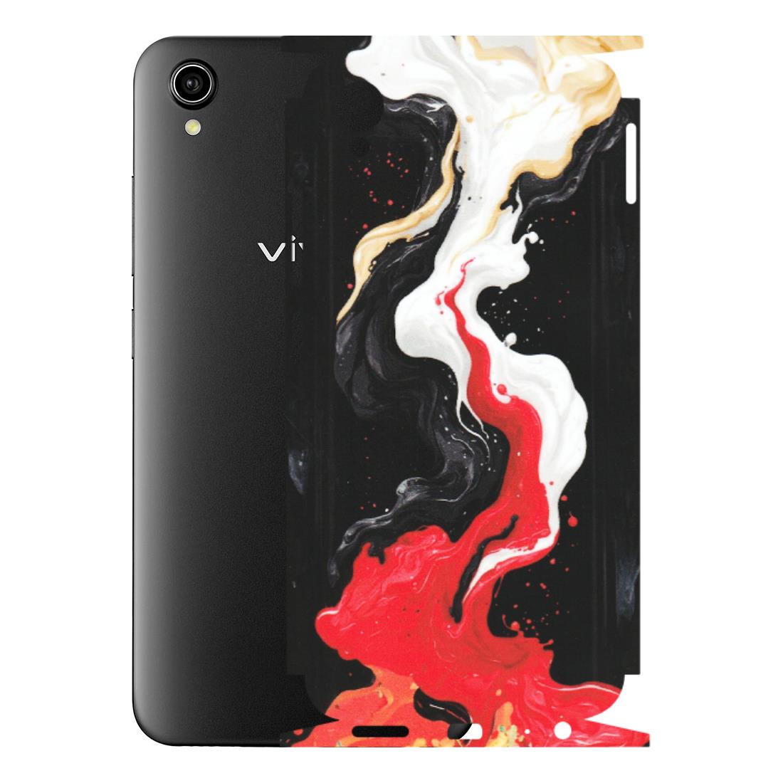 VIVO Y Series Phone Skins (All Models) - Black Red White Paint Splash Fusion - Matte Finish (M-56) Vivo Y90