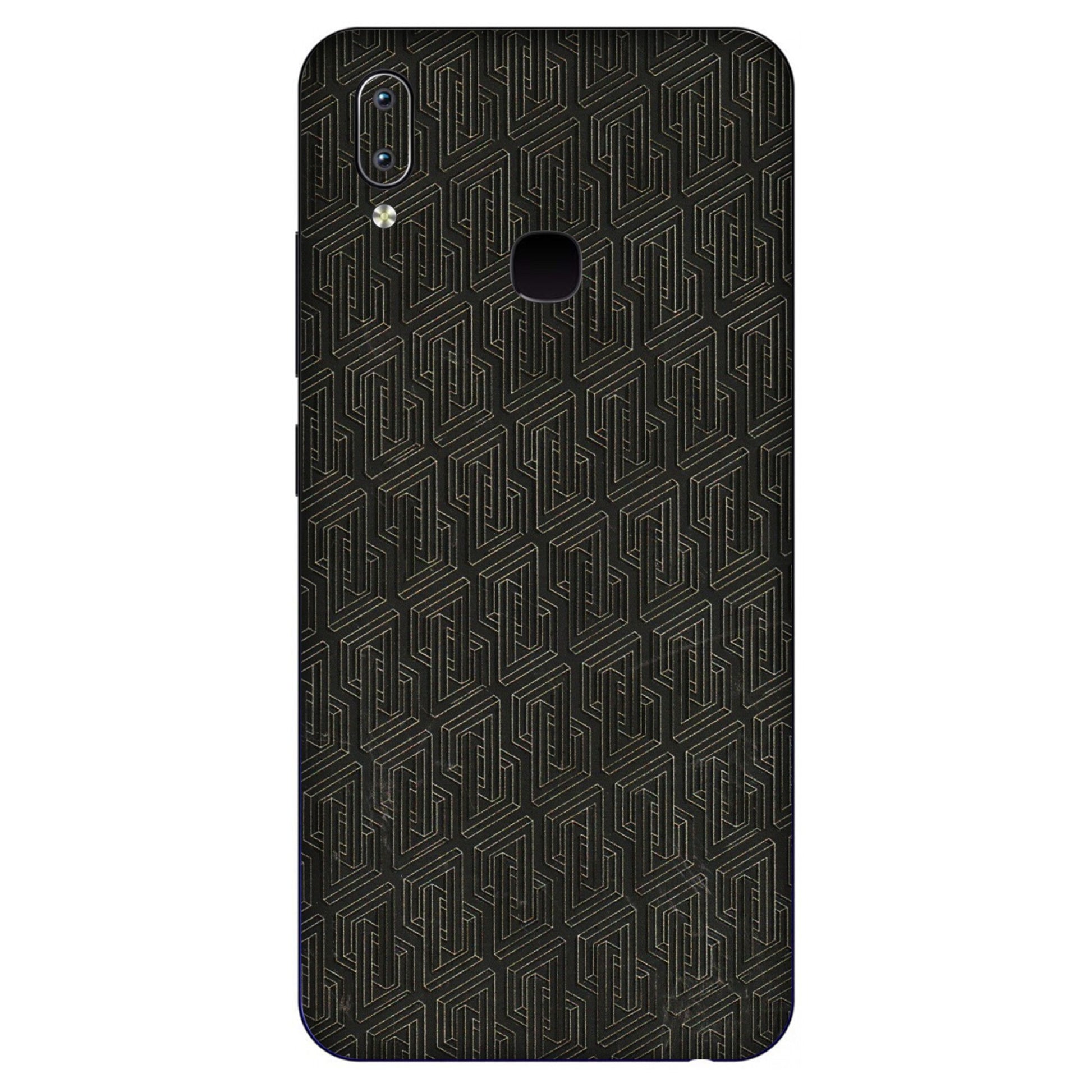 VIVO Y Series Phone Skins (All Models) - Black Abstract Pattern - 3D Embossed Finish (L-117) Vivo Y91
