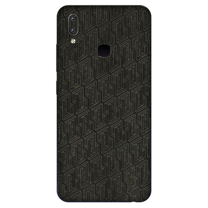 VIVO Y Series Phone Skins (All Models) - Black Abstract Pattern - 3D Embossed Finish (L-117) Vivo Y91