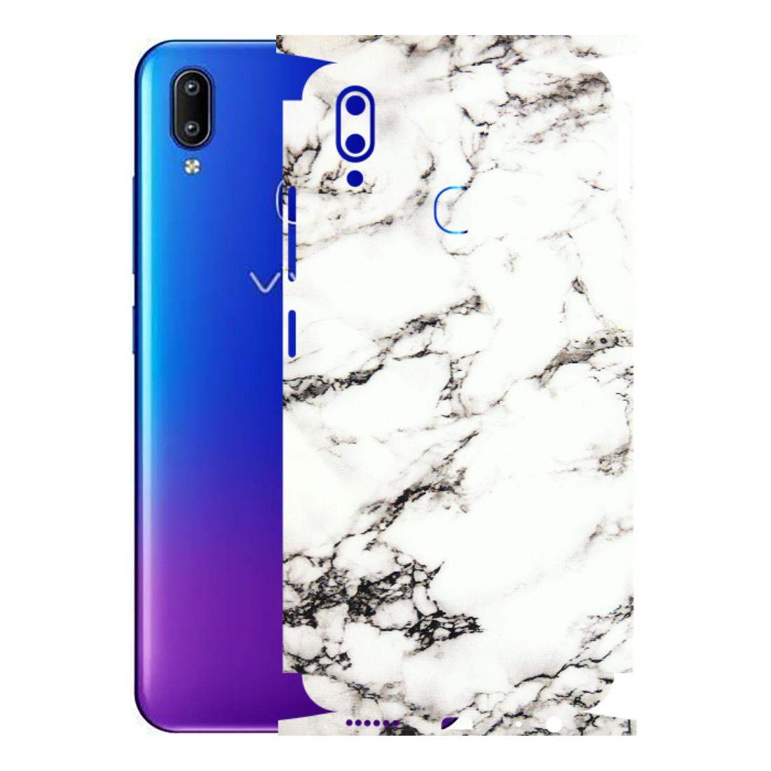 VIVO Y Series Phone Skins (All Models) - Black and White Marble Texture - 3D Embossed Finish (L-124) Vivo Y91