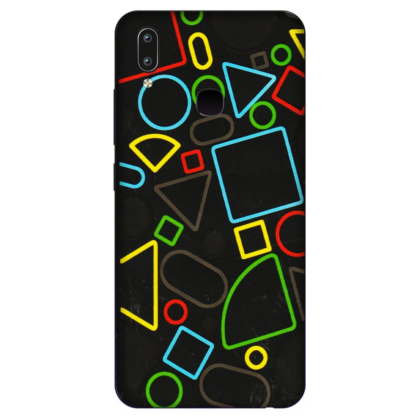 VIVO Y Series Phone Skins (All Models) - Black Shapes - 3D Embossed Finish (L-131) Vivo Y91
