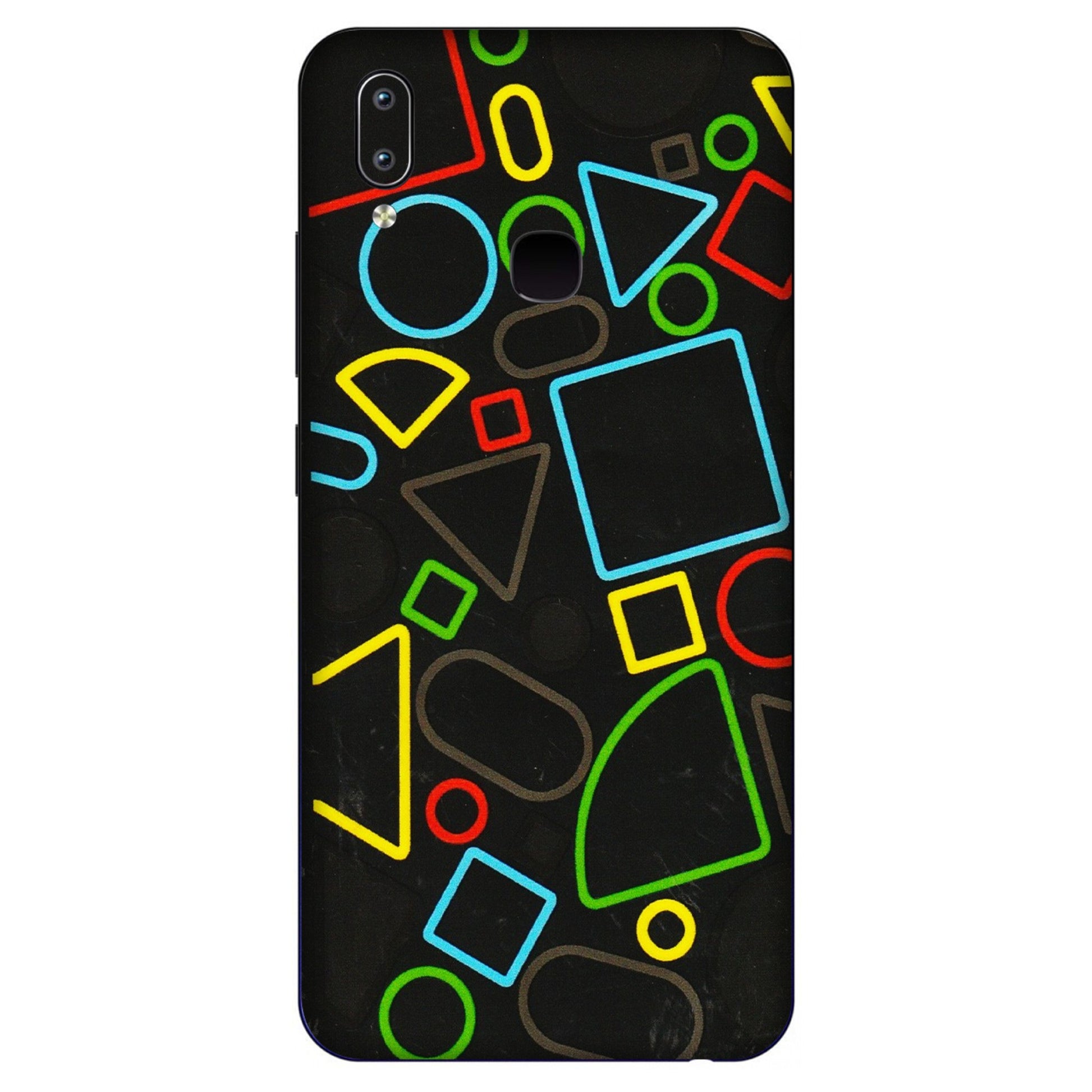 VIVO Y Series Phone Skins (All Models) - Black Shapes - 3D Embossed Finish (L-131) Vivo Y91