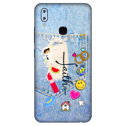 VIVO Y Series Phone Skins (All Models) - Denim Jeans Pocket - 3D Embossed Finish (L-134) Vivo Y91