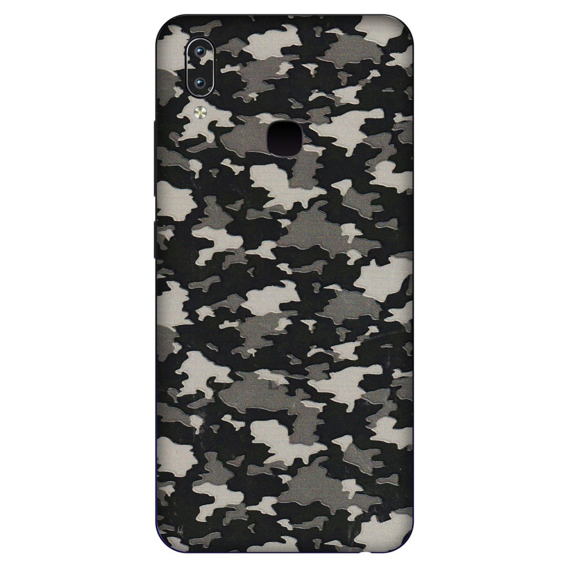 VIVO Y Series Phone Skins (All Models) - Black/Grey Camoflaunge - 3D Embossed Finish (L-142) Vivo Y91