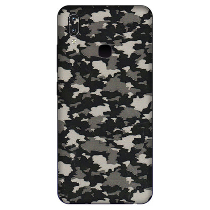 VIVO Y Series Phone Skins (All Models) - Black/Grey Camoflaunge - 3D Embossed Finish (L-142) Vivo Y91