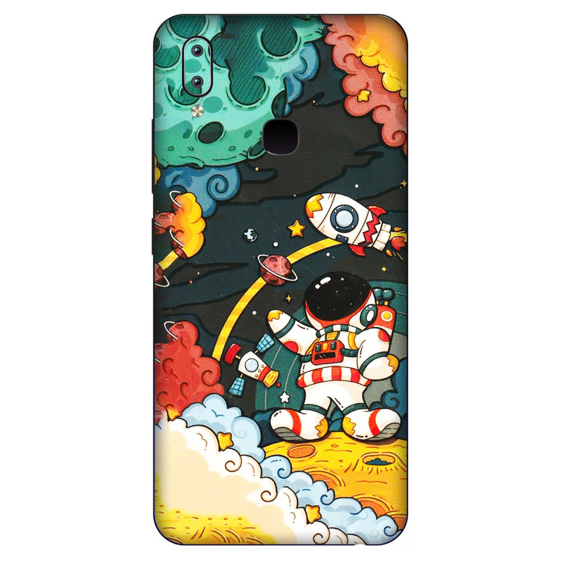 VIVO Y Series Phone Skins (All Models) - Astronauts & Spaceship - 3D Embossed Finish (L-145) Vivo Y91