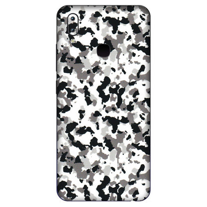 VIVO Y Series Phone Skins (All Models) - White Black Camouflage - 3D Embossed Finish (L-18) Vivo Y91