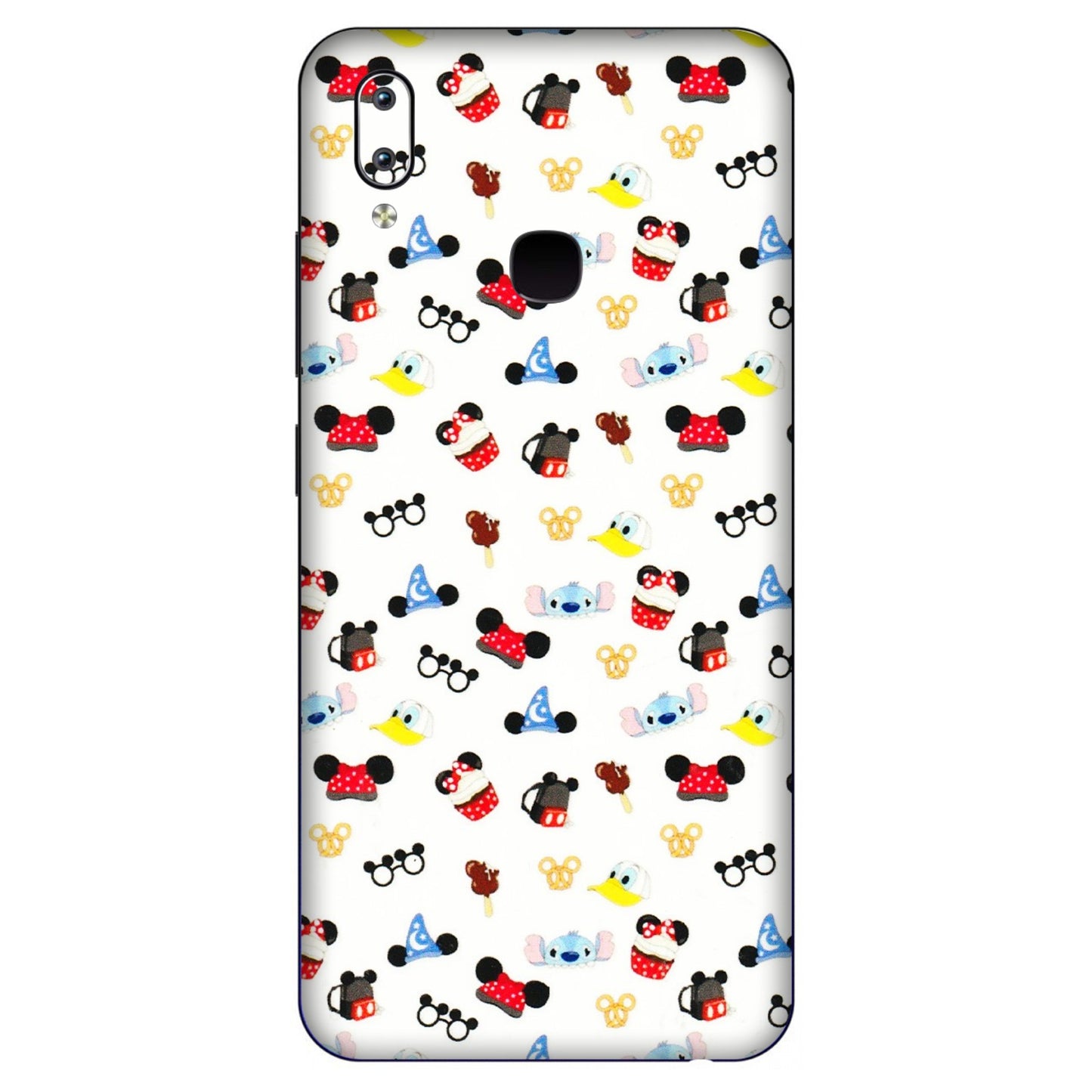 VIVO Y Series Phone Skins (All Models) - Minnie Mouse & Donald Doodles s - 3D Embossed Finish (L-194) Vivo Y91