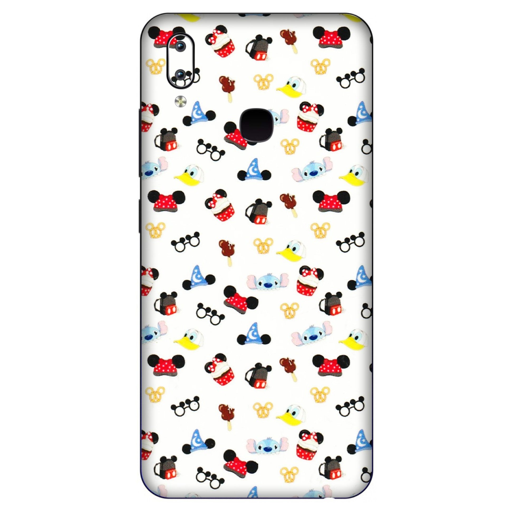 VIVO Y Series Phone Skins (All Models) - Minnie Mouse & Donald Doodles s - 3D Embossed Finish (L-194) Vivo Y91