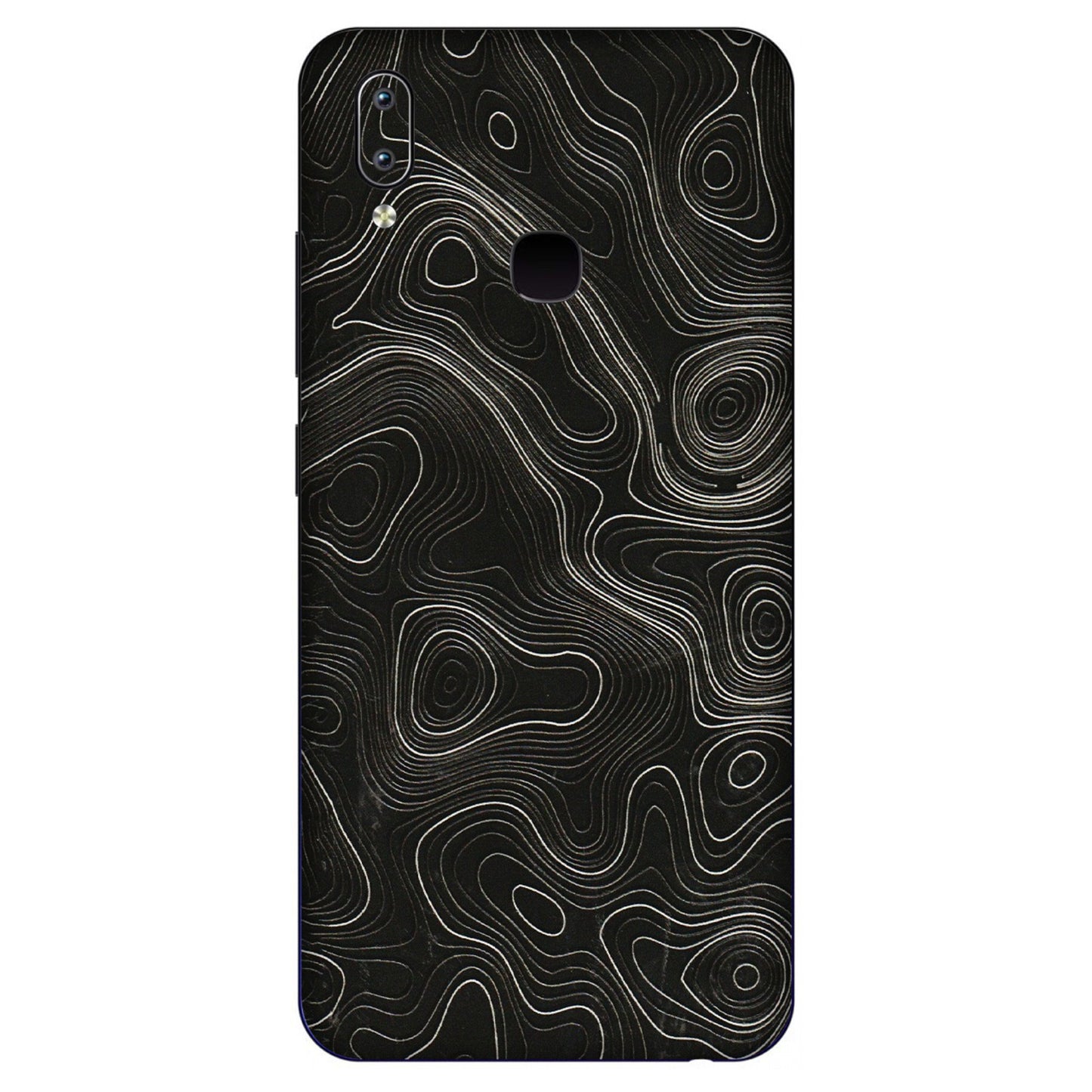 VIVO Y Series Phone Skins (All Models) - Black Swirl - 3D Embossed Finish (L-196) Vivo Y91