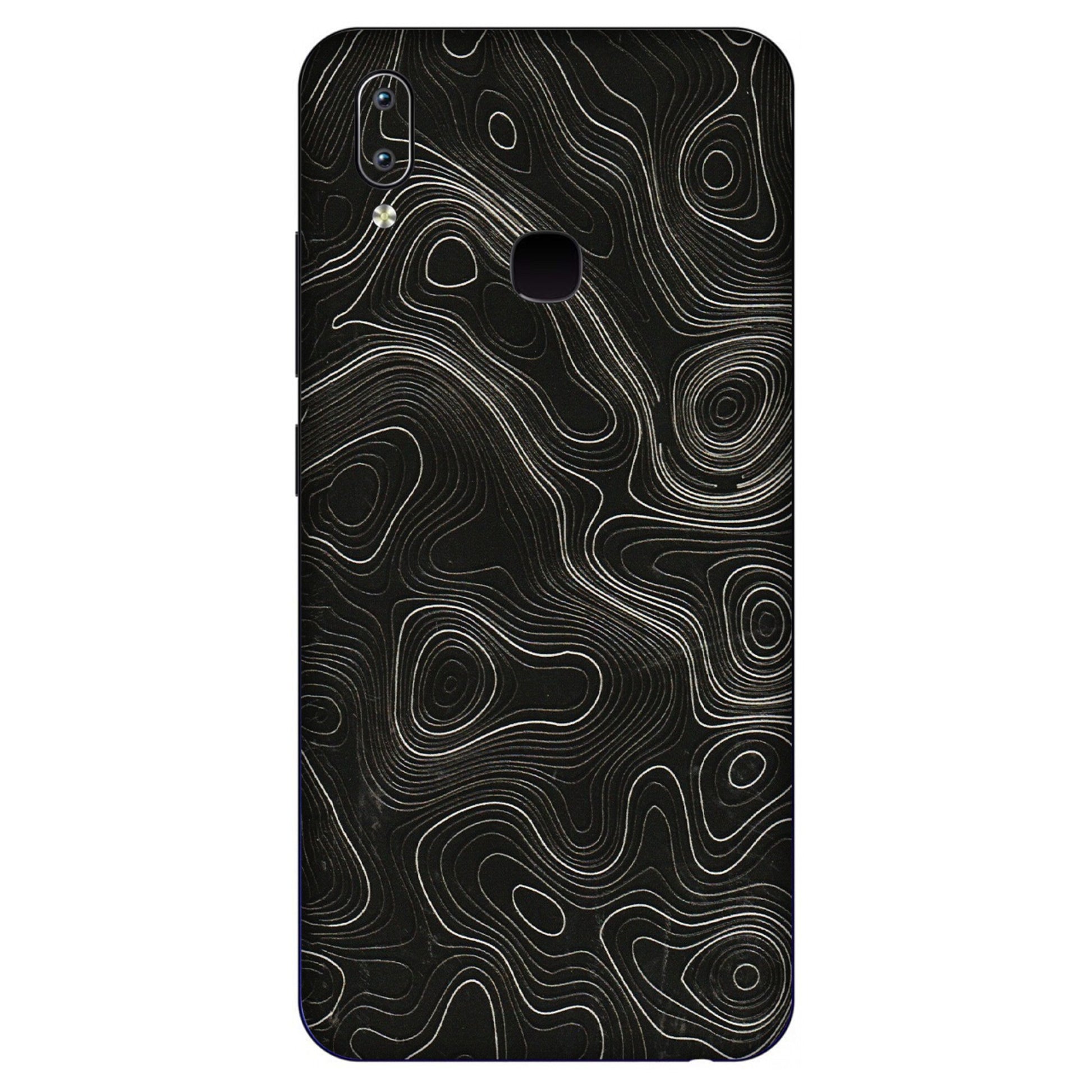 VIVO Y Series Phone Skins (All Models) - Black Swirl - 3D Embossed Finish (L-196) Vivo Y91