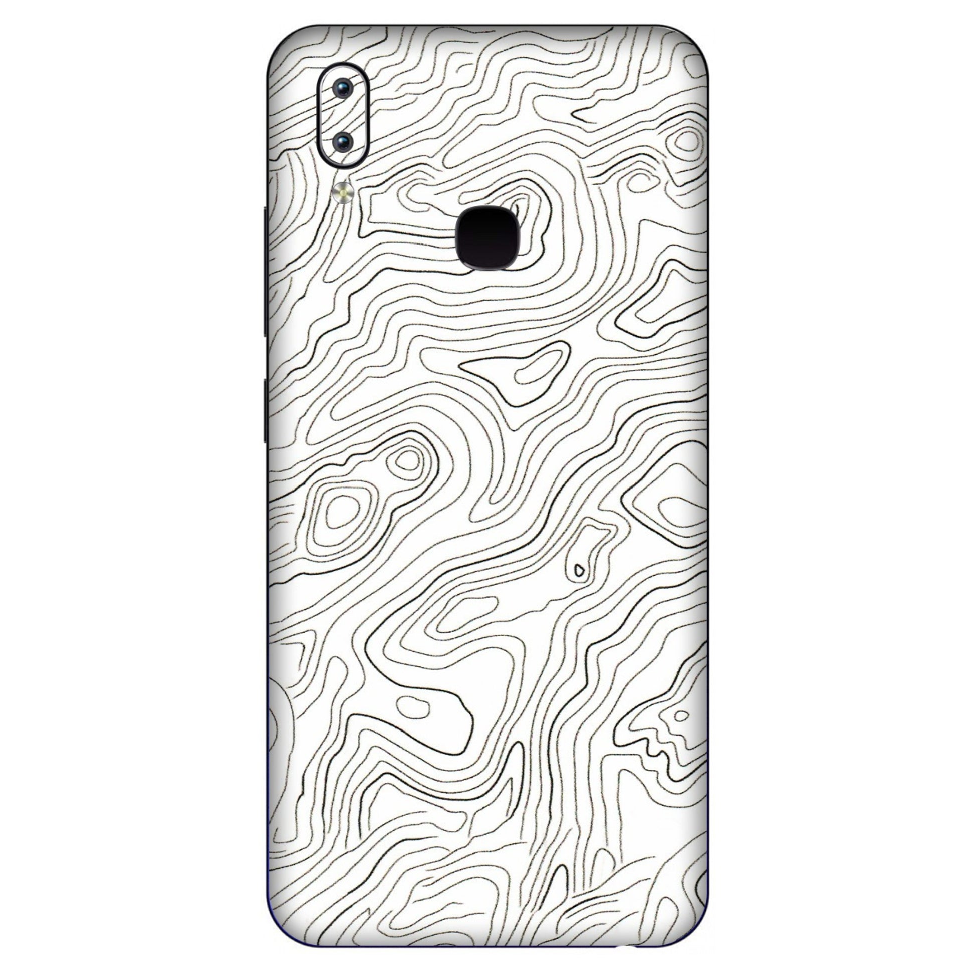 VIVO Y Series Phone Skins (All Models) - White Black Swirls - 3D Embossed Finish (L-219) Vivo Y91