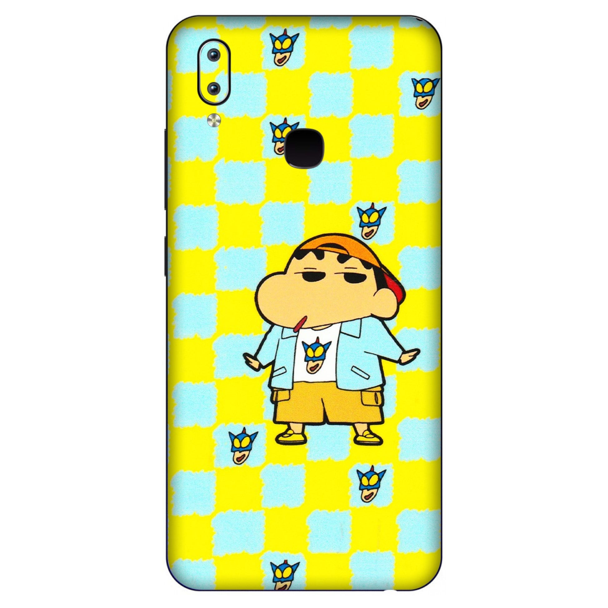 VIVO Y Series Phone Skins (All Models) - Yellow Blue Shinchan Cute - 3D Embossed Finish (L-221) Vivo Y91