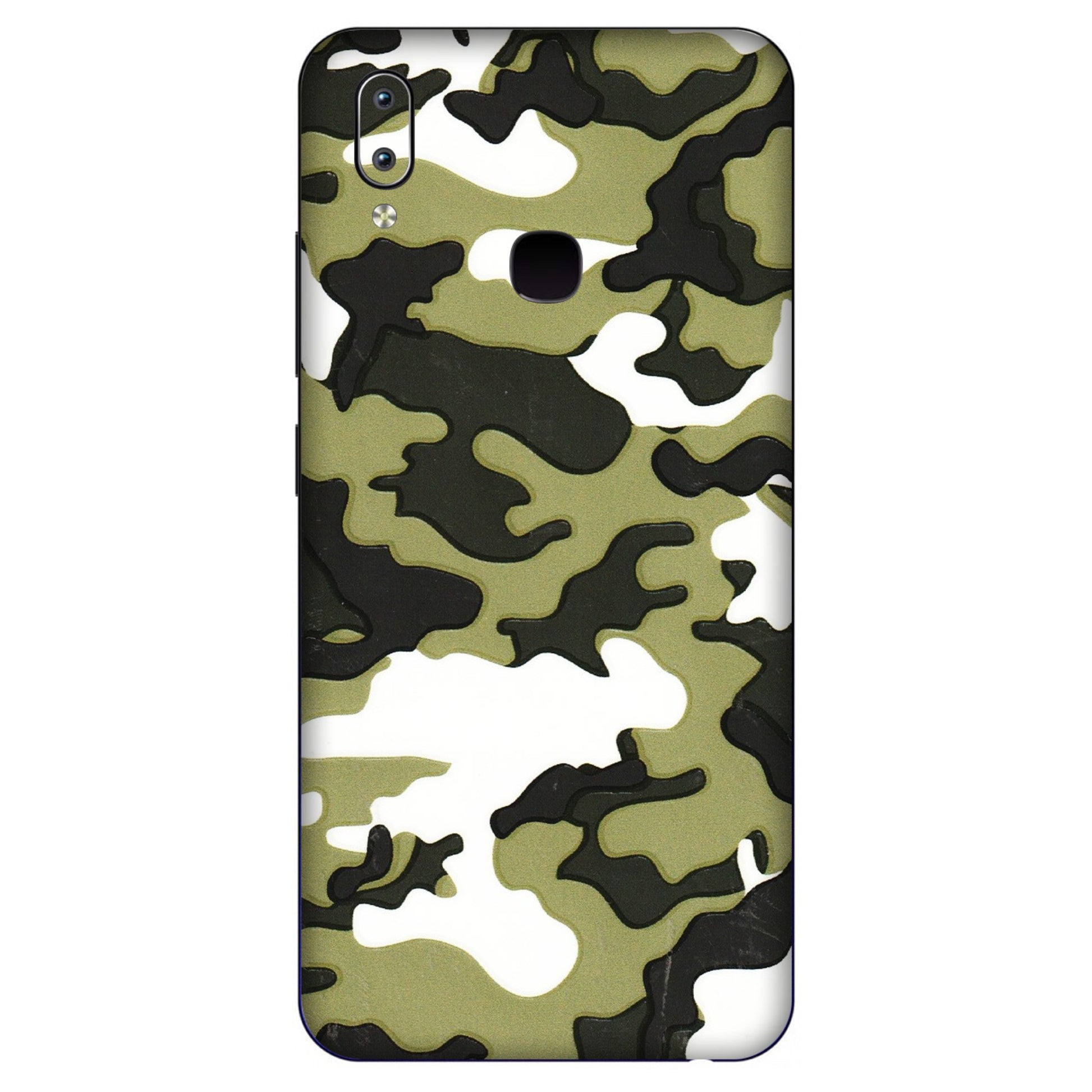 VIVO Y Series Phone Skins (All Models) - Camouflages White And Green - 3D Embossed Finish (L-243) Vivo Y91
