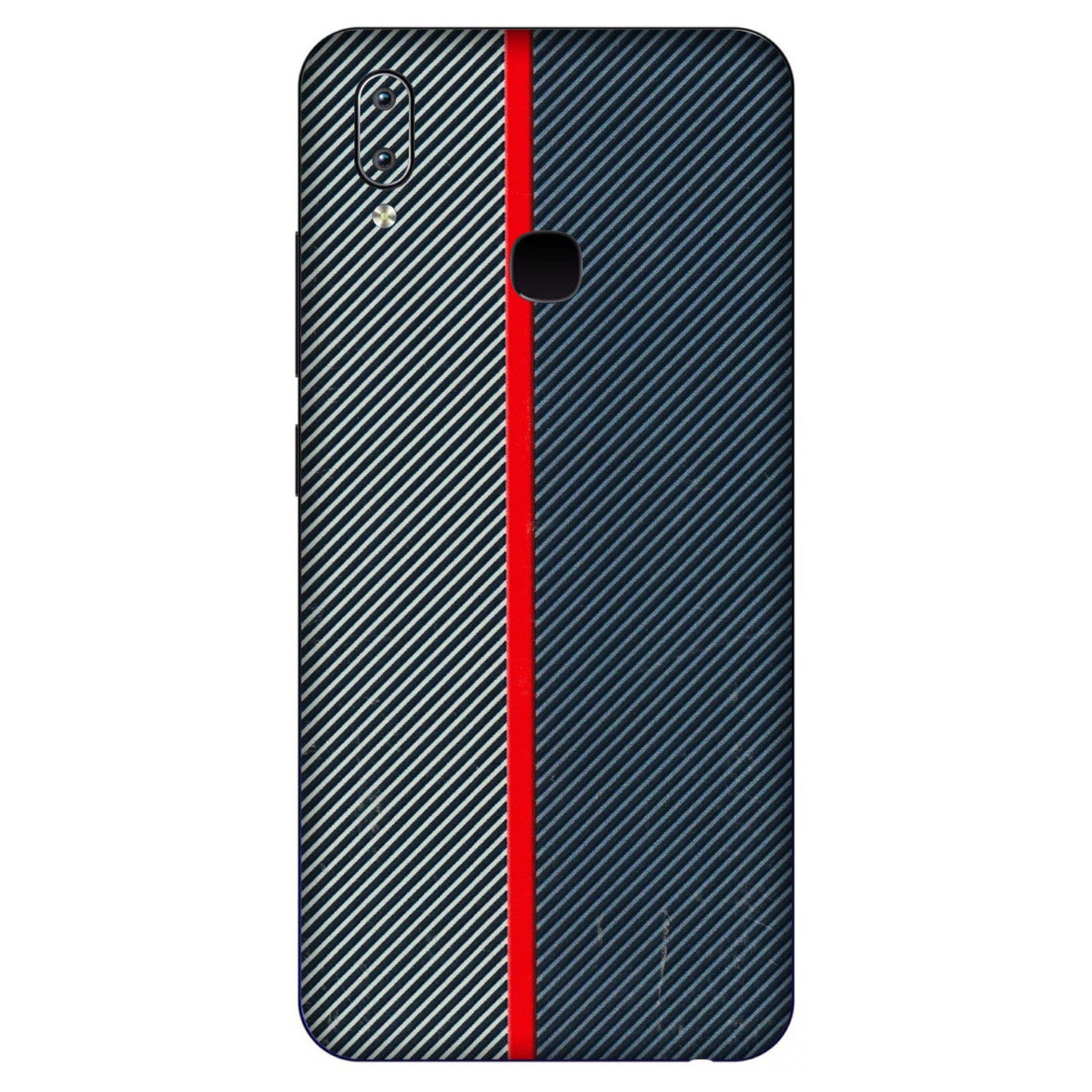 VIVO Y Series Phone Skins (All Models) - Blue Sober Lines - 3D Embossed Finish (L-305) Vivo Y91