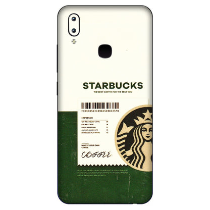 VIVO Y Series Phone Skins (All Models) - Starbucks Barcode - 3D Embossed Finish (L-308) Vivo Y91