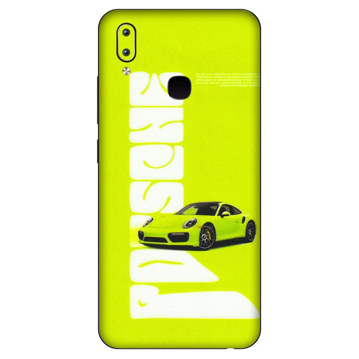 VIVO Y Series Phone Skins (All Models) - Lime Green Porche - 3D Embossed Finish (L-30) Vivo Y91