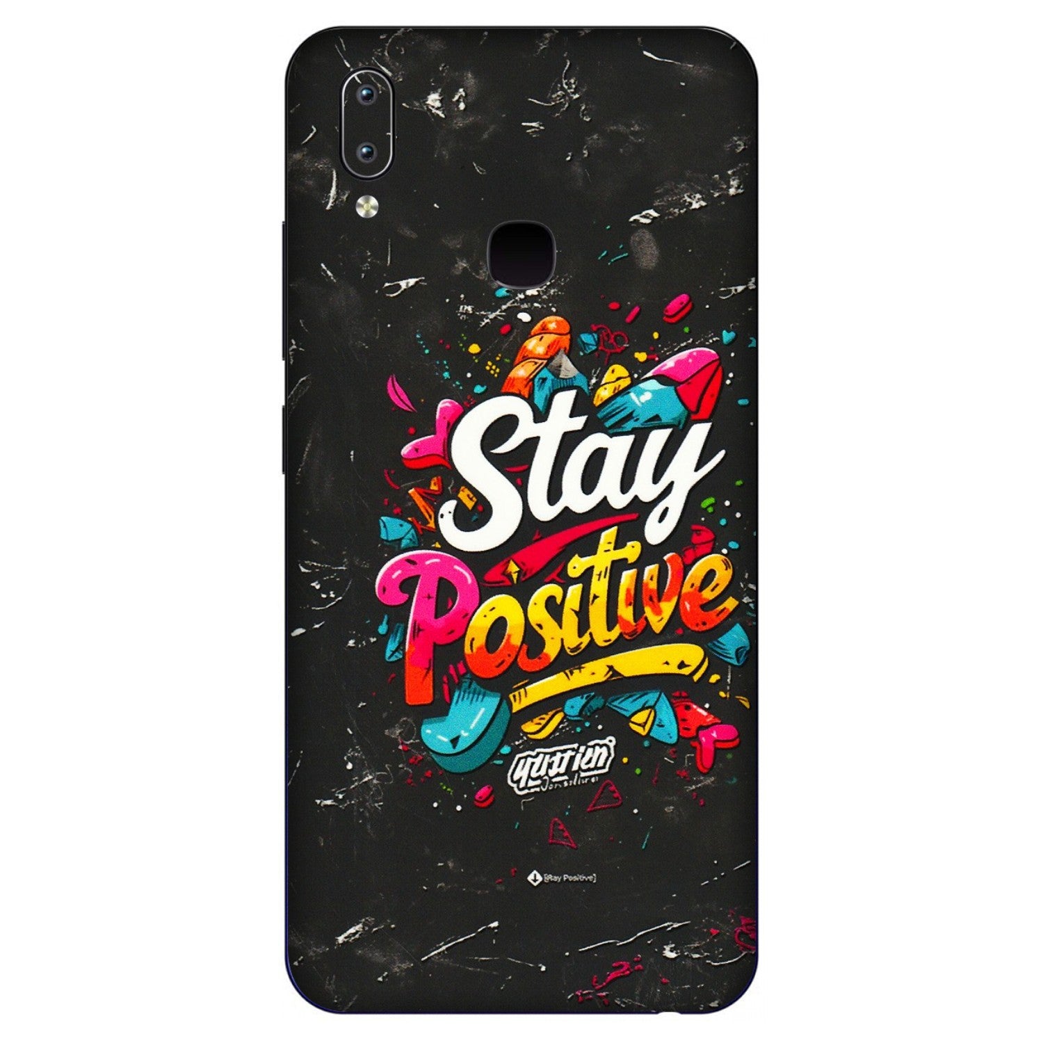VIVO Y Series Phone Skins (All Models) - Stay Positive Black - 3D Embossed Finish (L-31) Vivo Y91