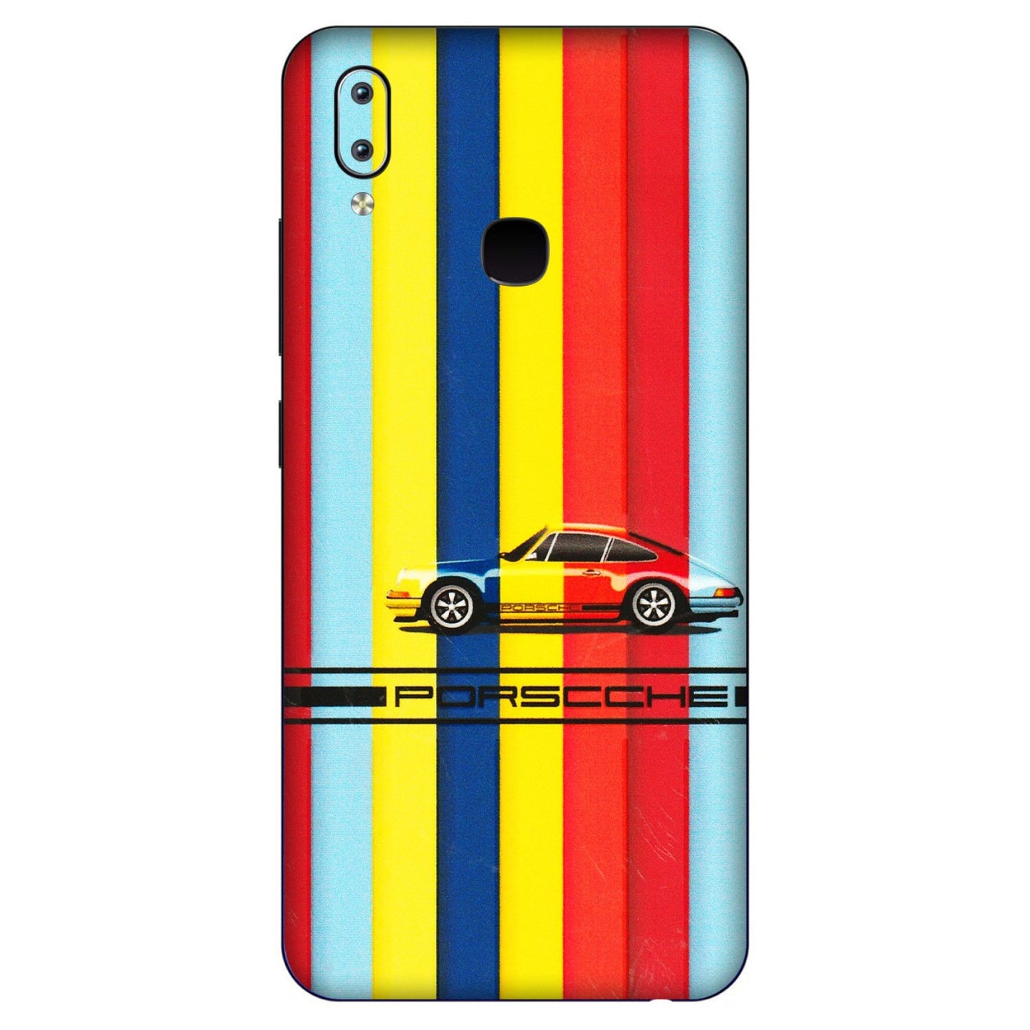 VIVO Y Series Phone Skins (All Models) - Multicolour Porche - 3D Embossed Finish (L-39) Vivo Y91