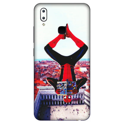 VIVO Y Series Phone Skins (All Models) - Spiderman Hanging - 3D Embossed Finish (L-53) Vivo Y91