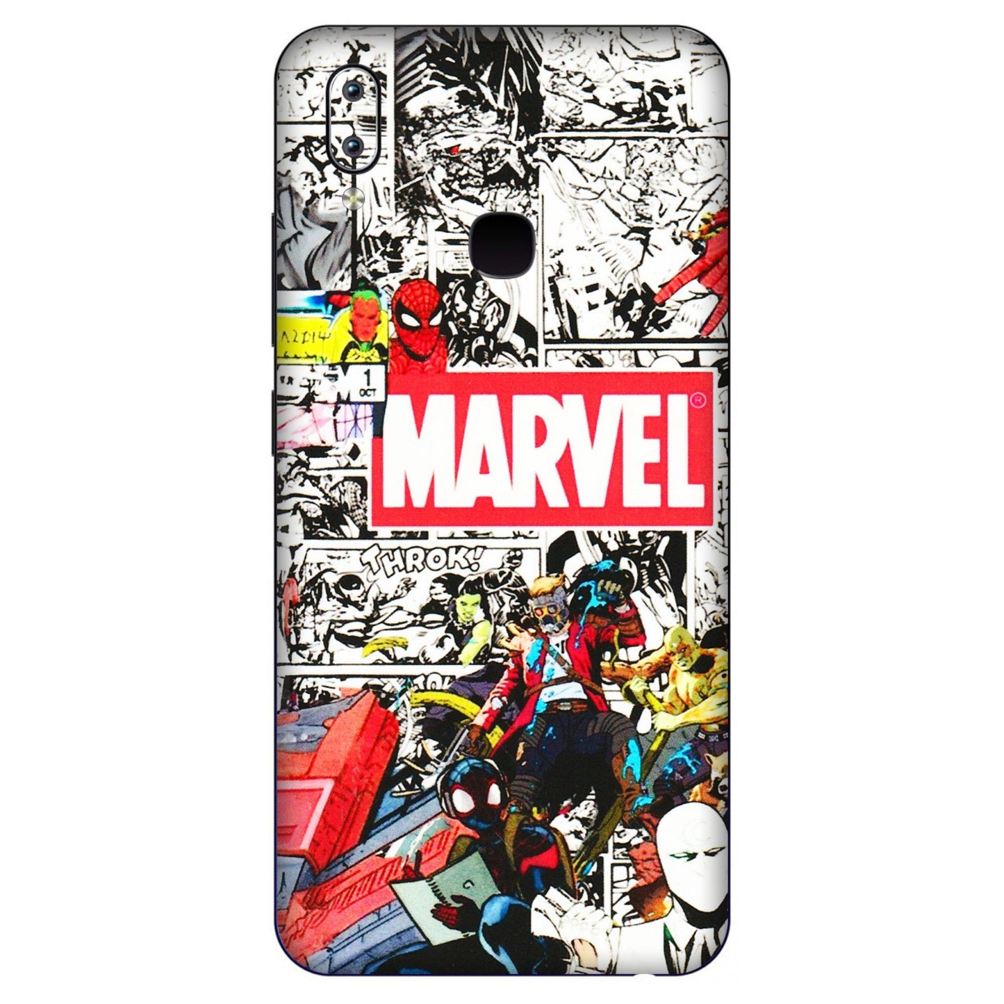 VIVO Y Series Phone Skins (All Models) - Marvel Colorful Comic - 3D Embossed Finish (L-64) Vivo Y91