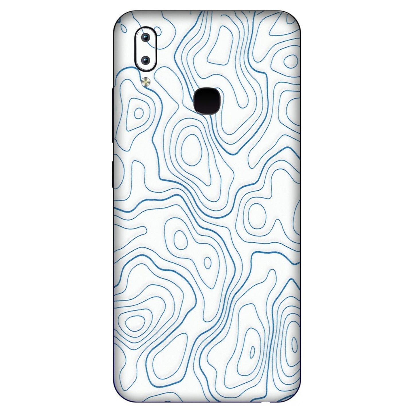 VIVO Y Series Phone Skins (All Models) - Blue And White Swirls - Matte Finish (M-139) Vivo Y91