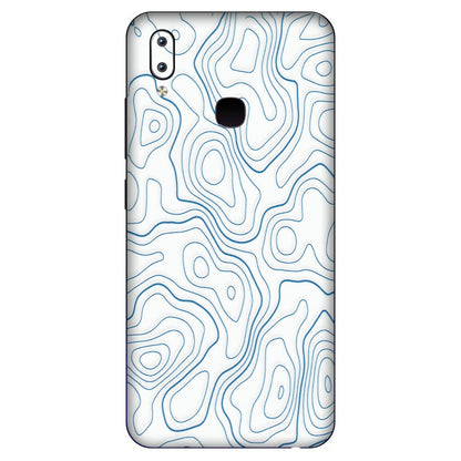 VIVO Y Series Phone Skins (All Models) - Blue And White Swirls - Matte Finish (M-139) Vivo Y91