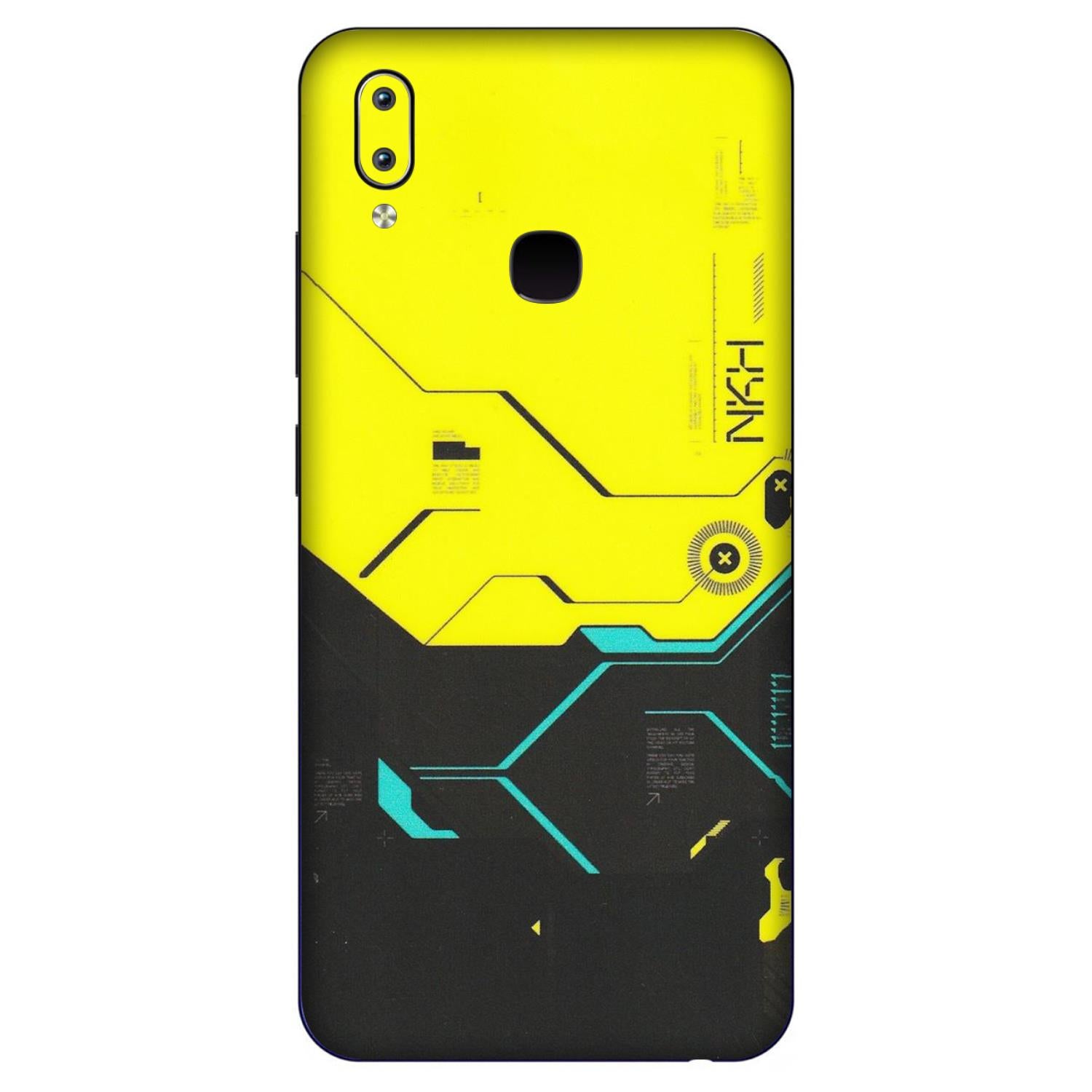 VIVO Y Series Phone Skins (All Models) - Black Yellow Technica - Matte Finish (M-53) Vivo Y91