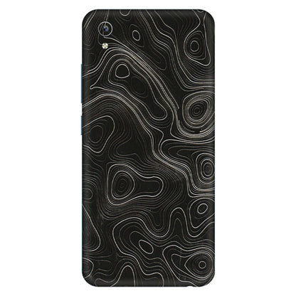 VIVO Y Series Phone Skins (All Models) - Black Swirl - 3D Embossed Finish (L-196) Vivo Y91i