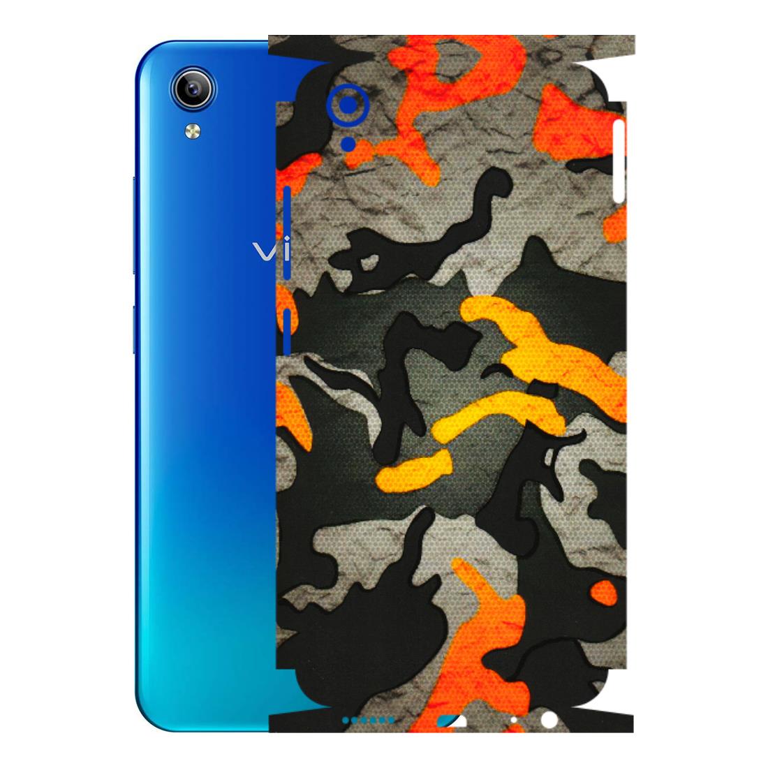 VIVO Y Series Phone Skins (All Models) - Orange Camouflage - 3D Embossed Finish (L-204) Vivo Y91i