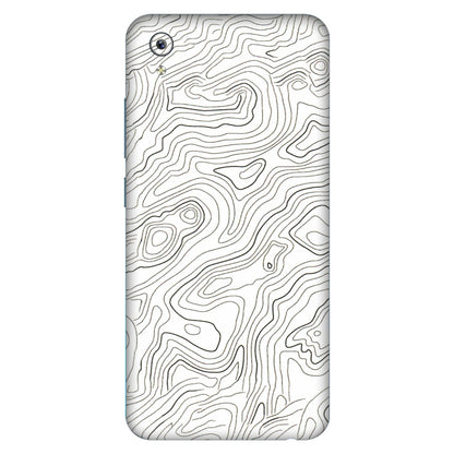 VIVO Y Series Phone Skins (All Models) - White Black Swirls - 3D Embossed Finish (L-219) Vivo Y91i