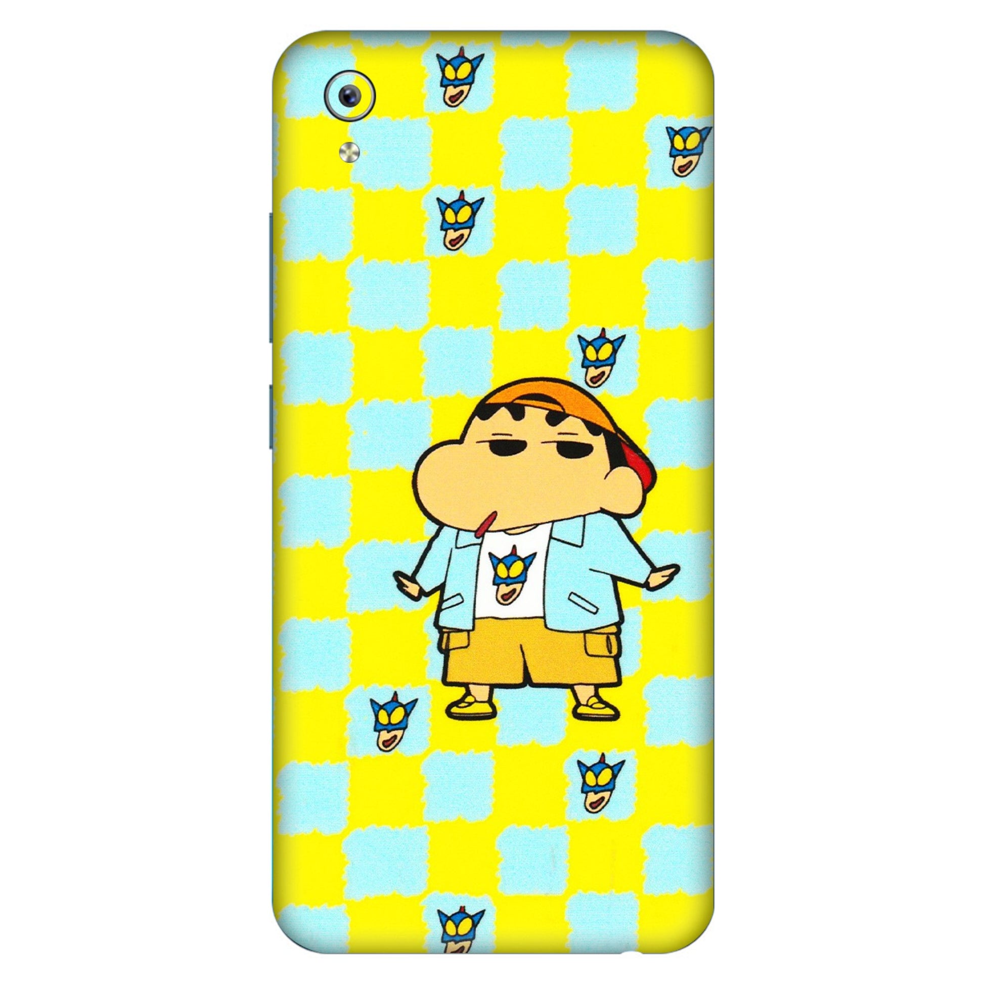 VIVO Y Series Phone Skins (All Models) - Yellow Blue Shinchan Cute - 3D Embossed Finish (L-221) Vivo Y91i