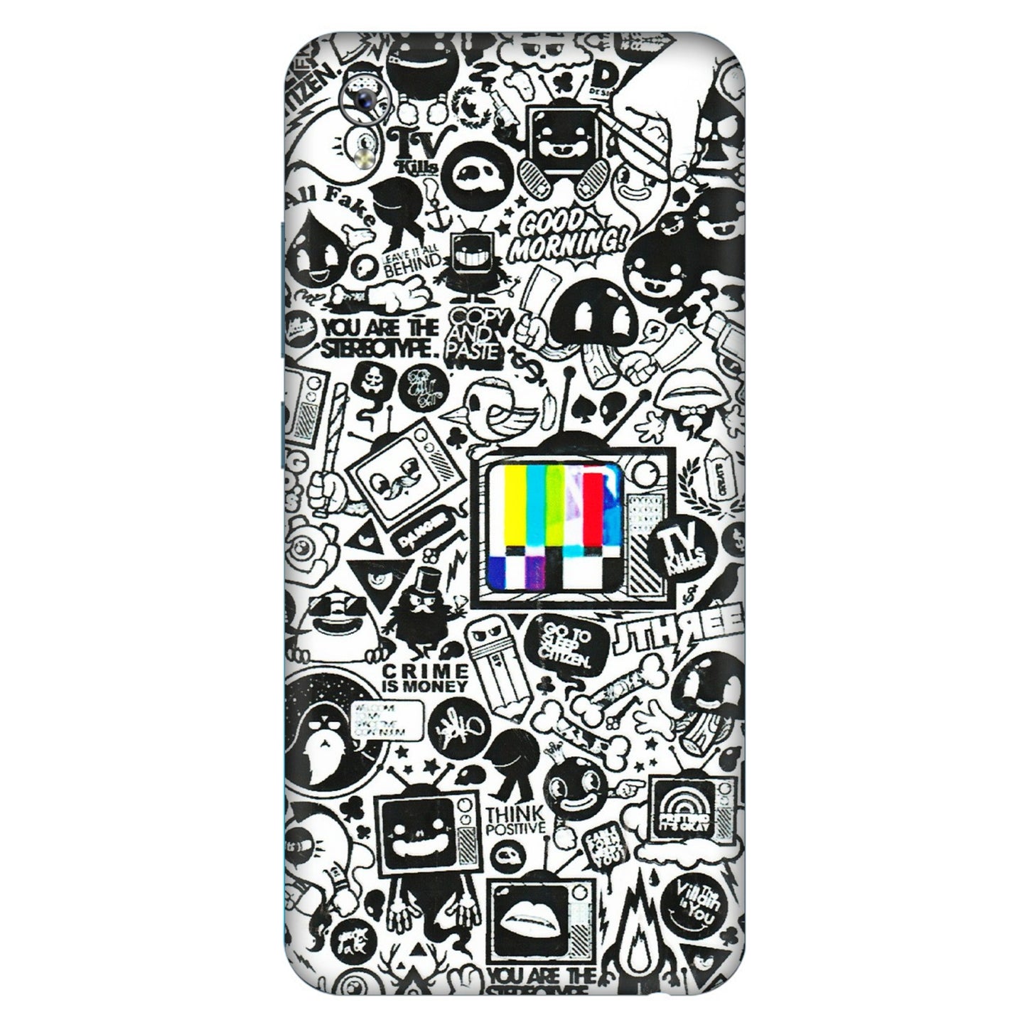 VIVO Y Series Phone Skins (All Models) - Doodles Positive Art - 3D Embossed Finish (L-263) Vivo Y91i