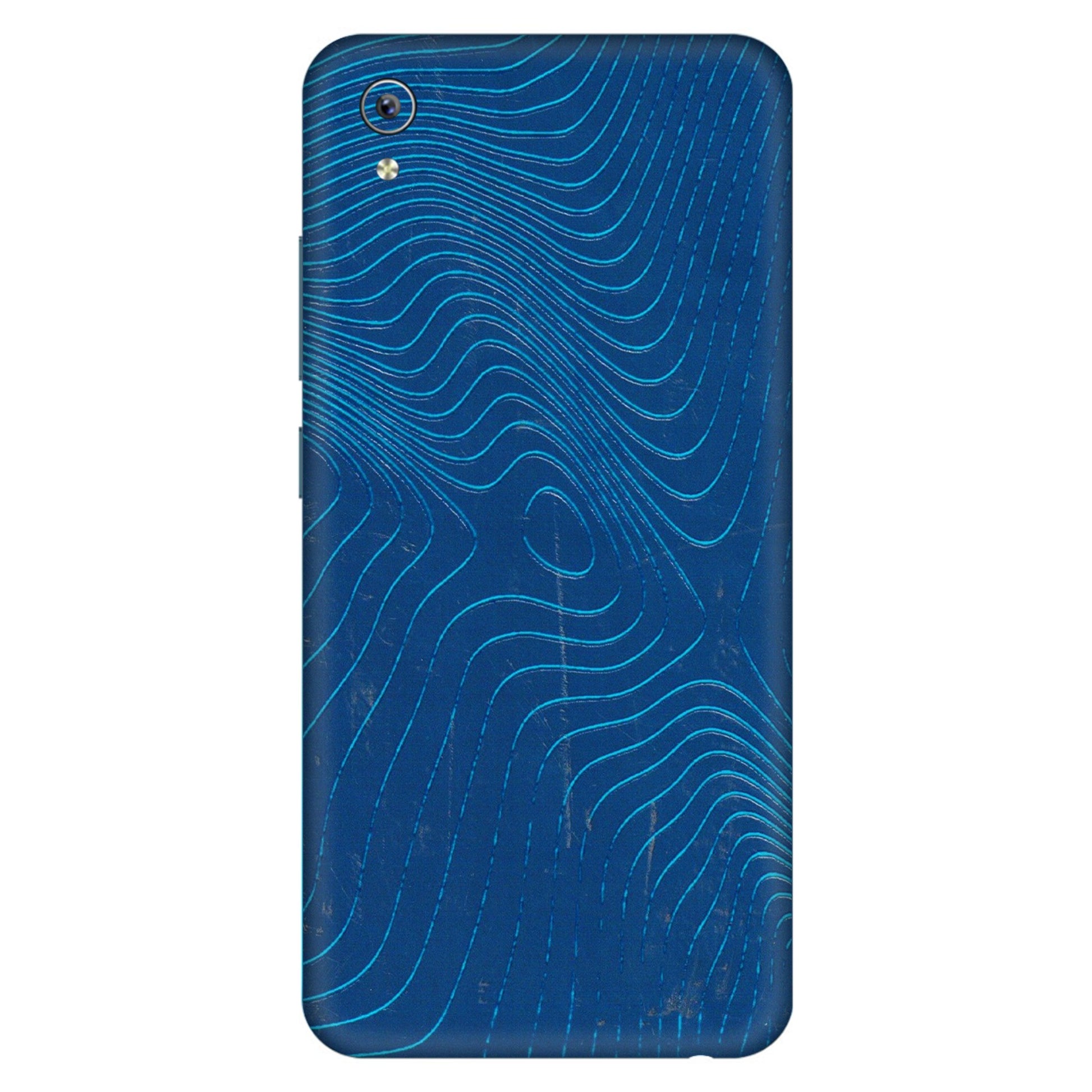 VIVO Y Series Phone Skins (All Models) - Abstract Blue Line Map - 3D Embossed Finish (L-272) Vivo Y91i