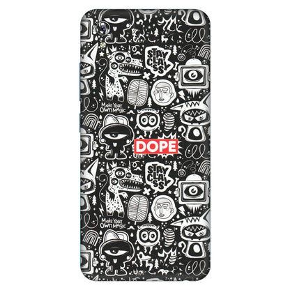VIVO Y Series Phone Skins (All Models) - Dope Stay Classy Black Doodles - Matte Finish (M-126) Vivo Y91i