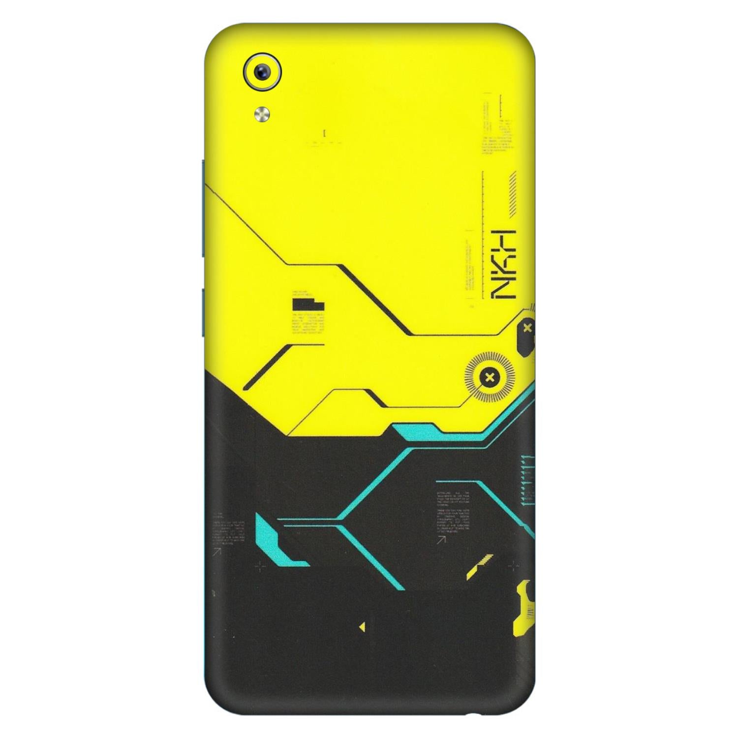 VIVO Y Series Phone Skins (All Models) - Black Yellow Technica - Matte Finish (M-53) Vivo Y91i