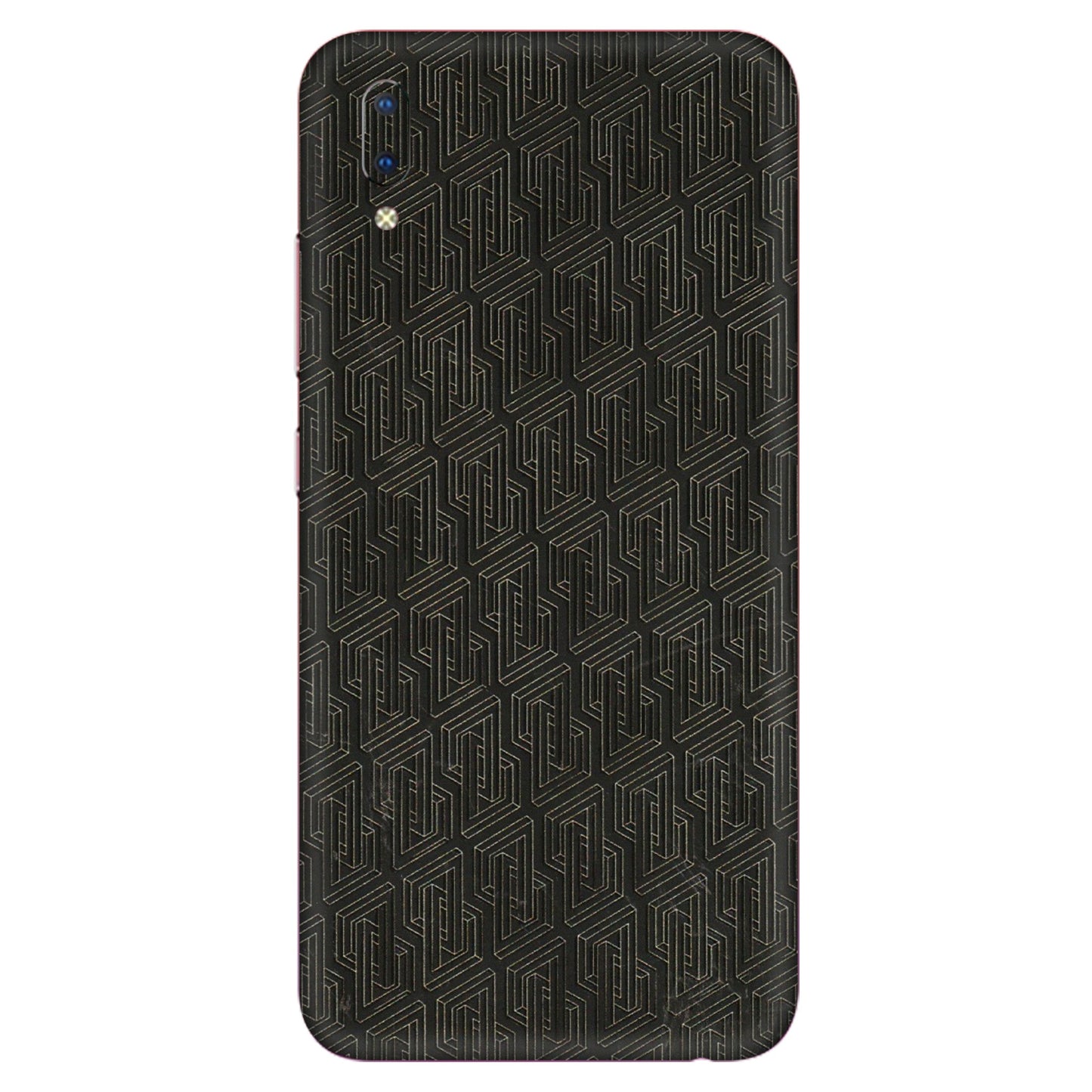 VIVO Y Series Phone Skins (All Models) - Black Abstract Pattern - 3D Embossed Finish (L-117) Vivo Y93