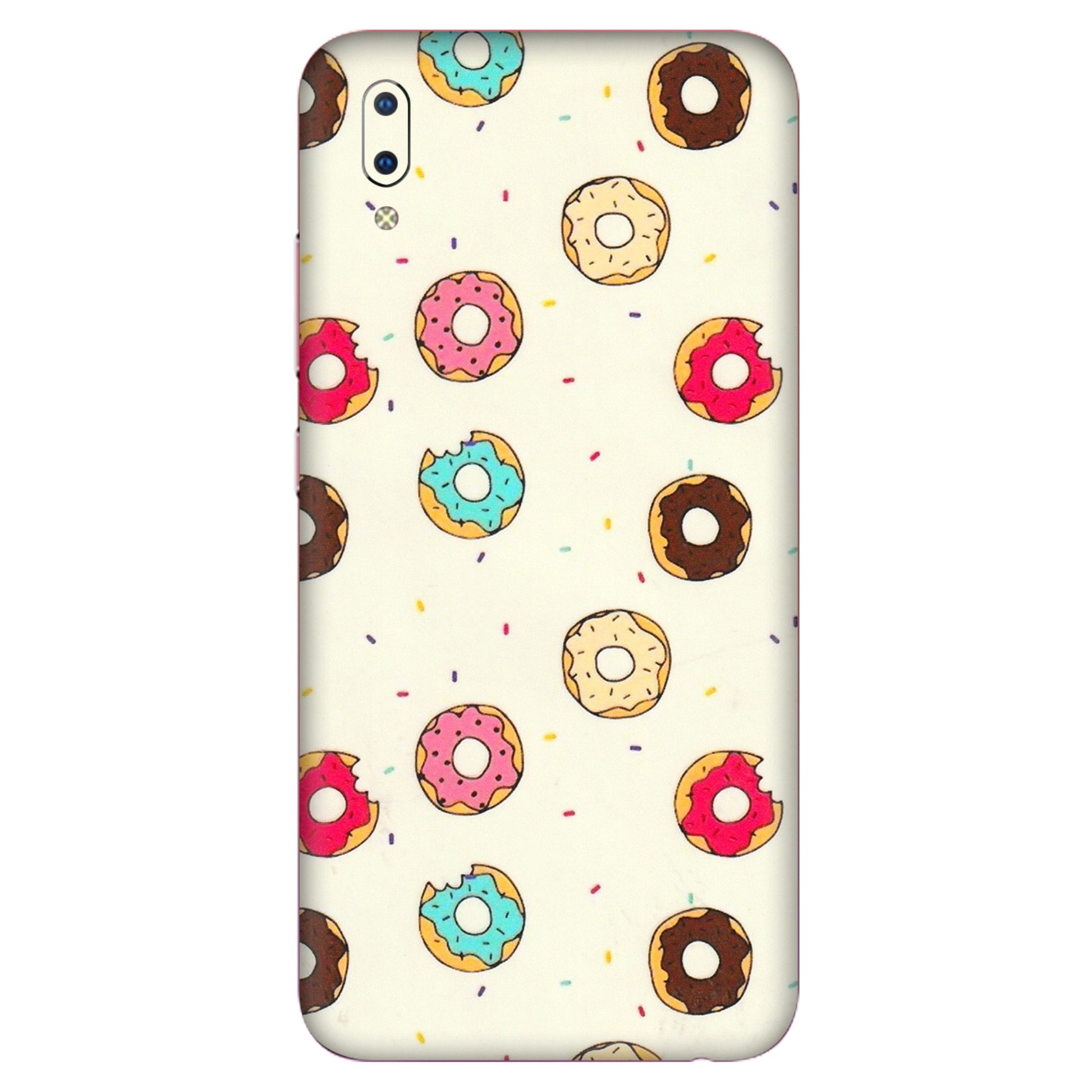 VIVO Y Series Phone Skins (All Models) - Mini Donuts Doodle Art - 3D Embossed Finish (L-122) Vivo Y93