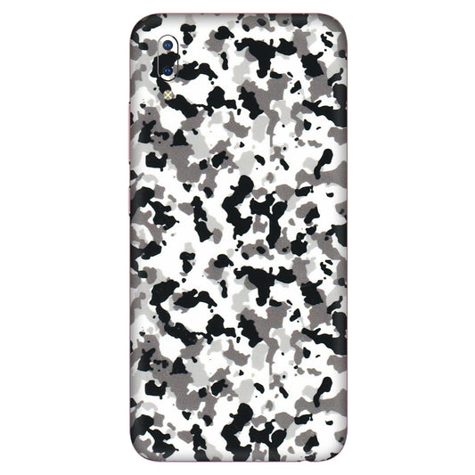VIVO Y Series Phone Skins (All Models) - White Black Camouflage - 3D Embossed Finish (L-18) Vivo Y93