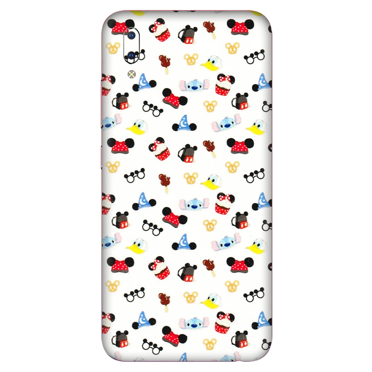 VIVO Y Series Phone Skins (All Models) - Minnie Mouse & Donald Doodles s - 3D Embossed Finish (L-194) Vivo Y93