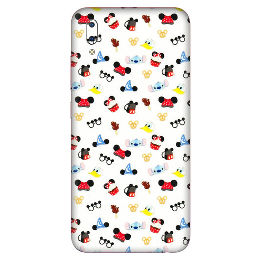 VIVO Y Series Phone Skins (All Models) - Minnie Mouse & Donald Doodles s - 3D Embossed Finish (L-194) Vivo Y93