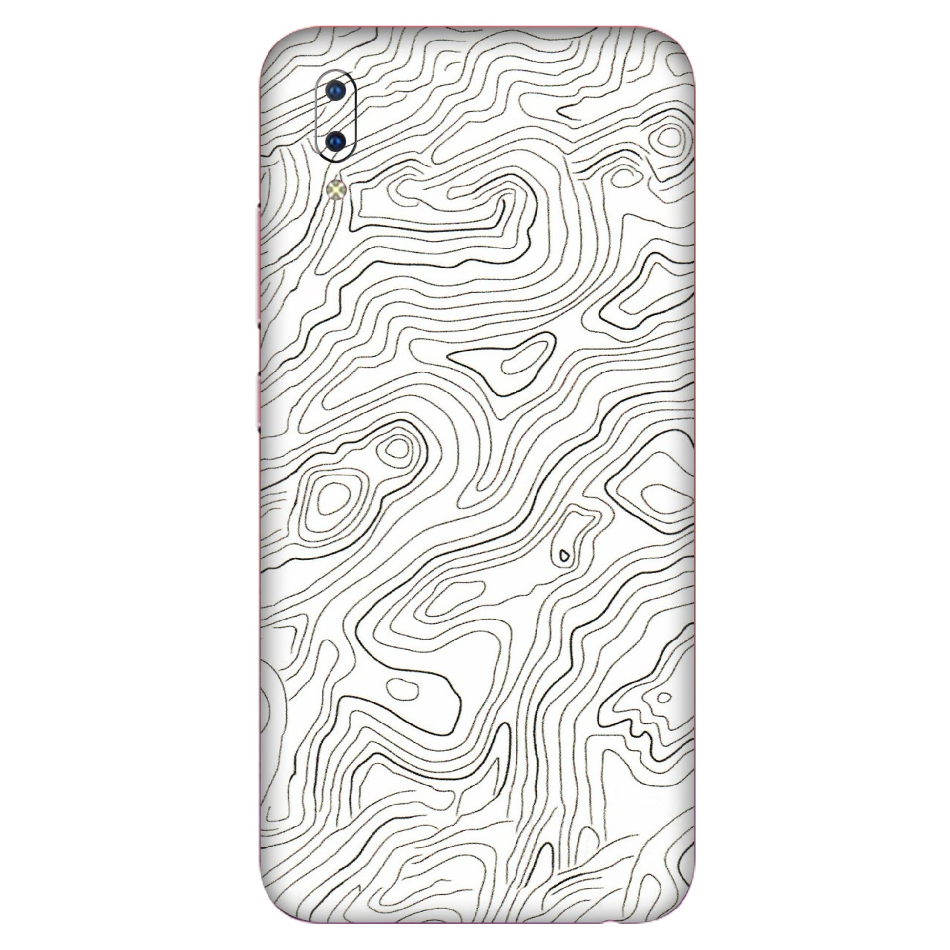VIVO Y Series Phone Skins (All Models) - White Black Swirls - 3D Embossed Finish (L-219) Vivo Y93