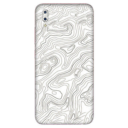 VIVO Y Series Phone Skins (All Models) - White Black Swirls - 3D Embossed Finish (L-219) Vivo Y93