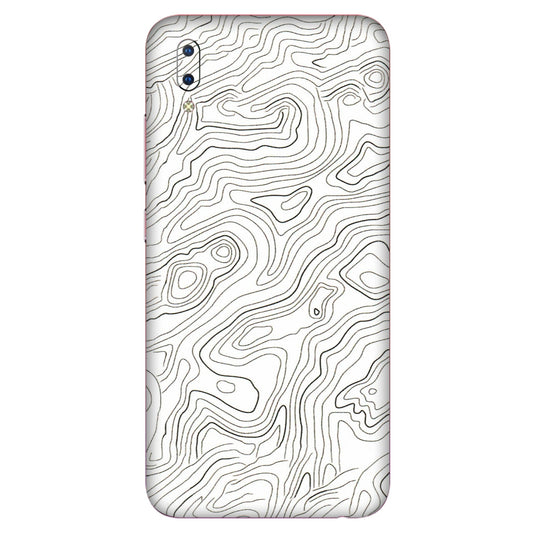 VIVO Y Series Phone Skins (All Models) - White Black Swirls - 3D Embossed Finish (L-219) Vivo Y93