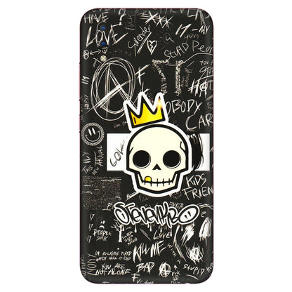 VIVO Y Series Phone Skins (All Models) - Funny Skull Black Chalk Grafitti - 3D Embossed Finish (L-22) Vivo Y93