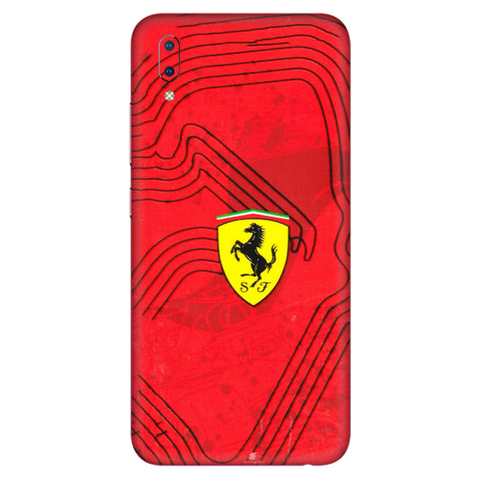 VIVO Y Series Phone Skins (All Models) - Red Ferrari Logo Stylish - 3D Embossed Finish (L-238) Vivo Y93