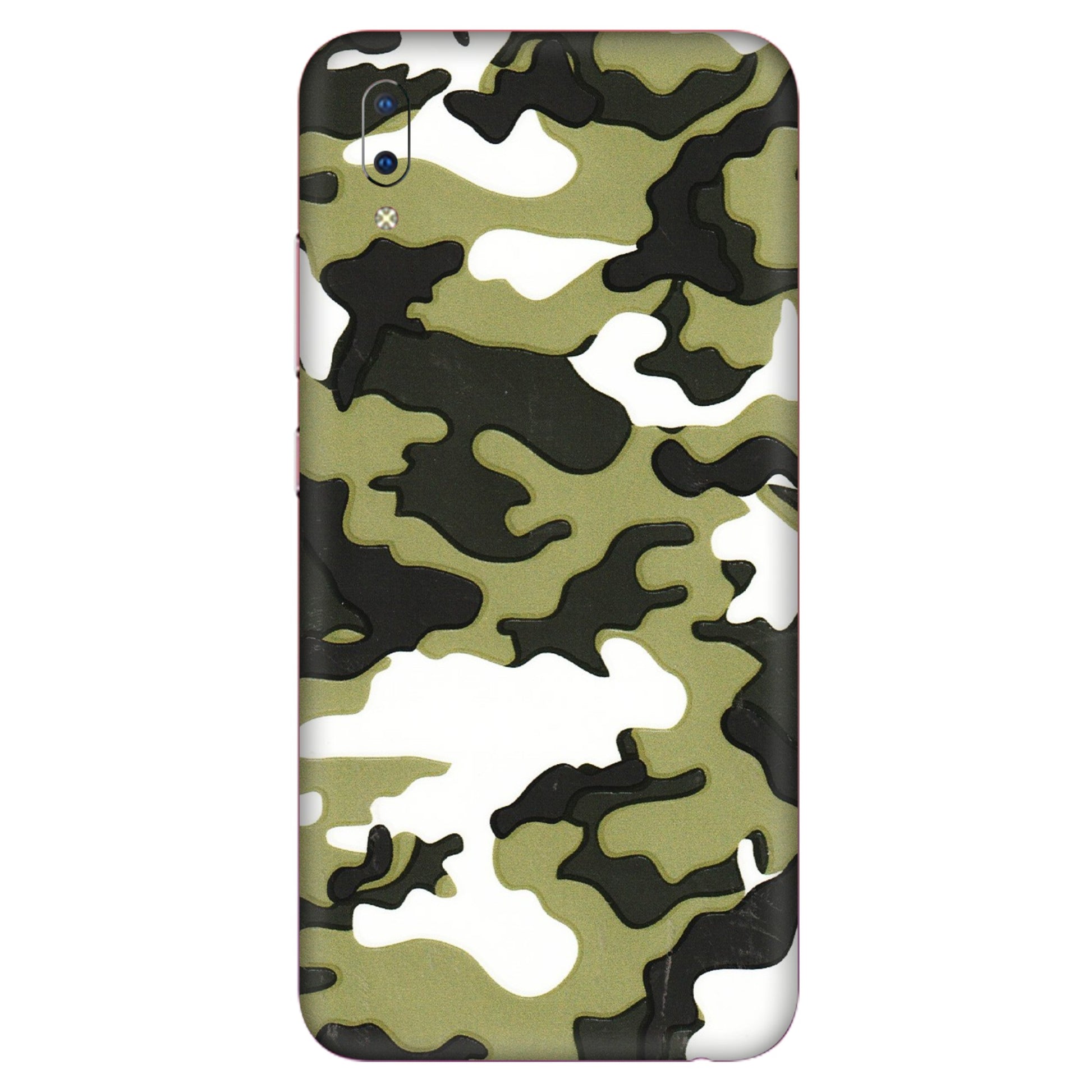 VIVO Y Series Phone Skins (All Models) - Camouflages White And Green - 3D Embossed Finish (L-243) Vivo Y93