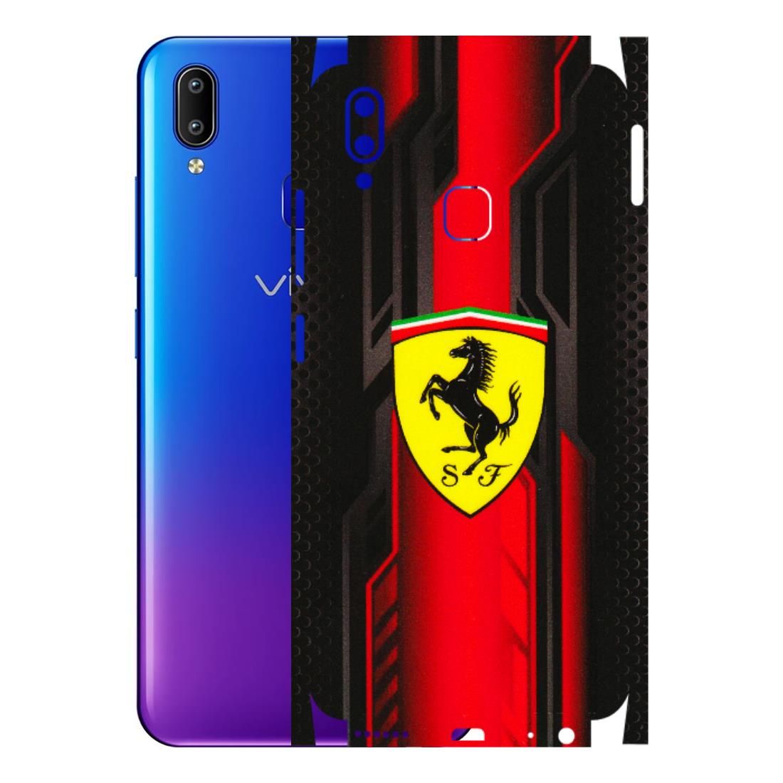 VIVO Y Series Phone Skins (All Models) - Black Ferrari Logo - 3D Embossed Finish (L-253) Vivo Y93