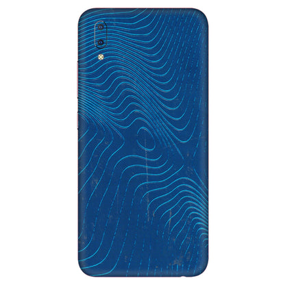 VIVO Y Series Phone Skins (All Models) - Abstract Blue Line Map - 3D Embossed Finish (L-272) Vivo Y93